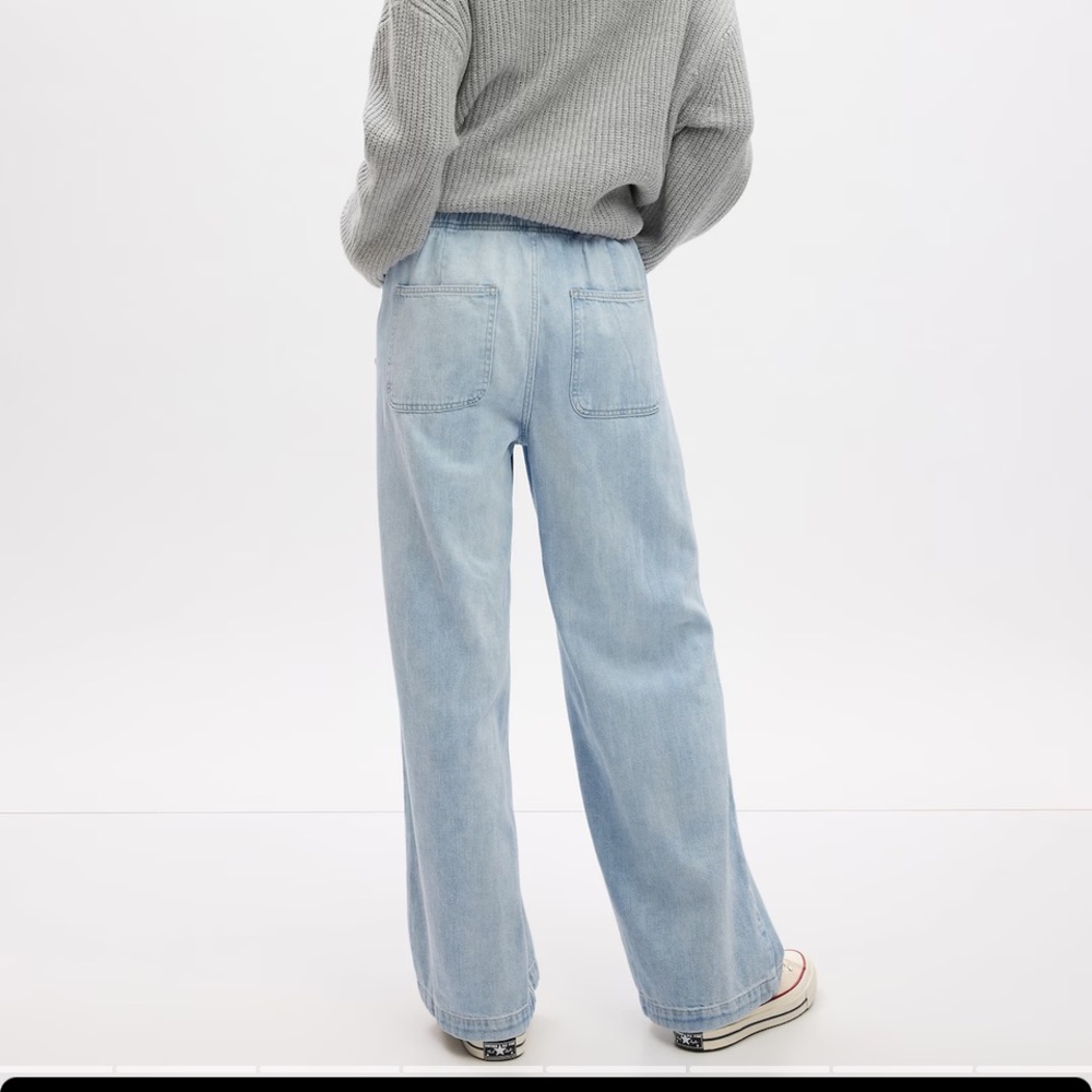 GAP high rise wide leg drawstring jeans - Picture 2 of 8